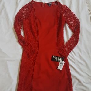 NWT Red Fashion Star for Macys Bodycon - Size 4